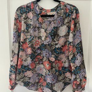 Rebecca Taylor Floral Long Sleeve Blouse